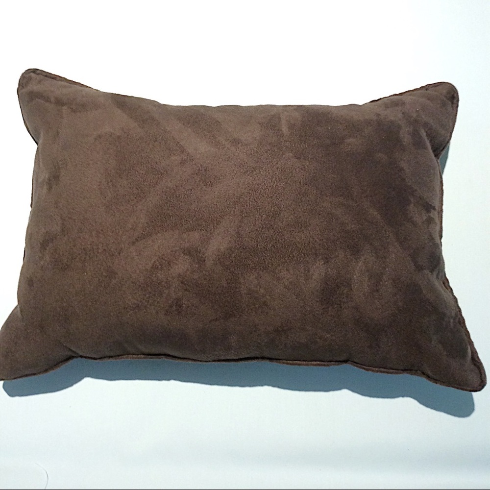 Faux Suede Throw Pillow 12” X 18”